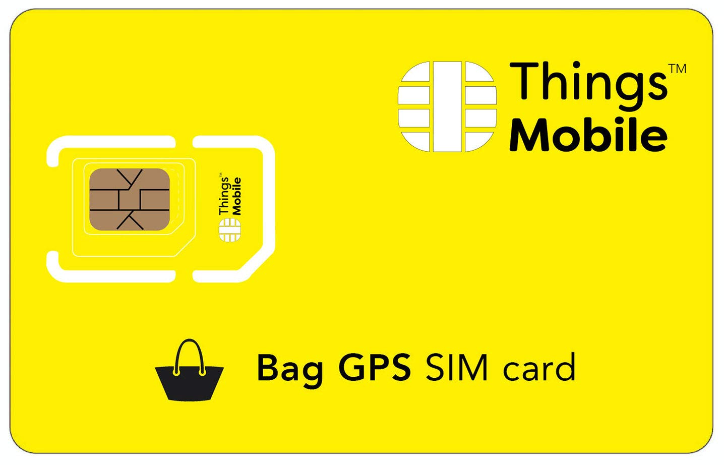 BAG GPS TRACKER SIM Card - Things Mobile - with Global Coverage and Multi-Operator GSM/2G/3G/4G LTE Network, No Fixed costs, No Expiration Date and Competitive Rates, with €10 Credit Included