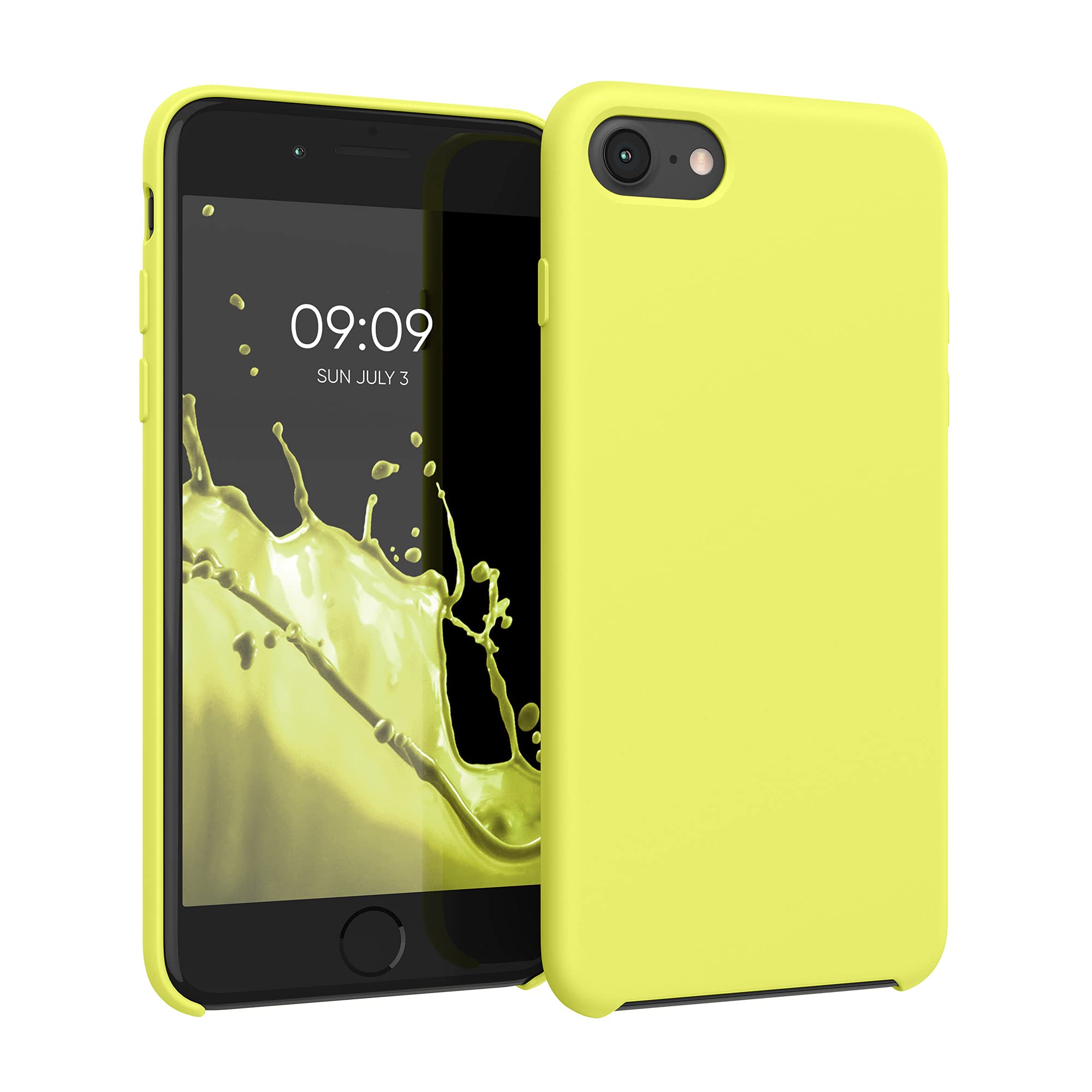 kwmobile Case Compatible with Apple iPhone SE (2022/2020) / iPhone 8/7 Case - TPU Silicone Phone Cover with Soft Finish - Pastel Yellow โ image 1