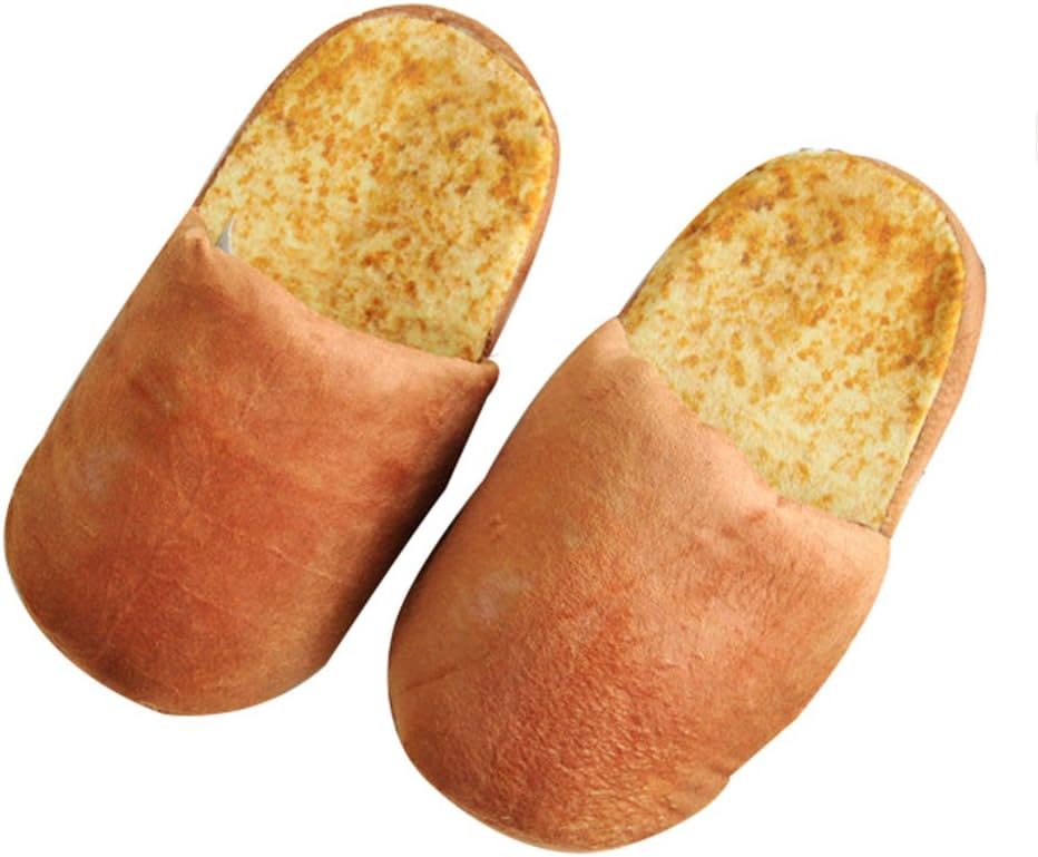 Creative Simulation Bread Slippers Baguette/French Bread/Caramel Bread Funny House Shoes Slippers
