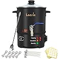 Leerie 5Qts/10Lbs Wax Melter for Candle Making - L5 Candle Wax Melting Pot with Heating Core Brass Spout & Temp Control for DIY Home Business Candle Maker for Candle Making Supplies (L5-US-110V)