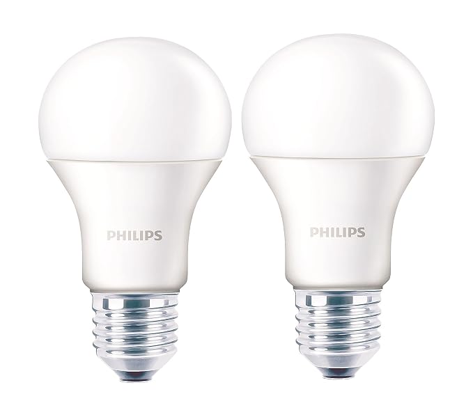 Philips Base E27 12-Watt LED bulb (Warm White/Golden Yellow,Pack of 2)