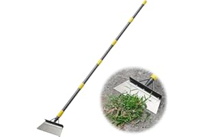 LCOKEIY Garden Cleaning Shovel, Multifunctional Flat Shovel with 78 Inch Adjustable Length Ergonomic Handle, Gardening Scraper Shovel for Weeding,Scraping,Ice Remove…
