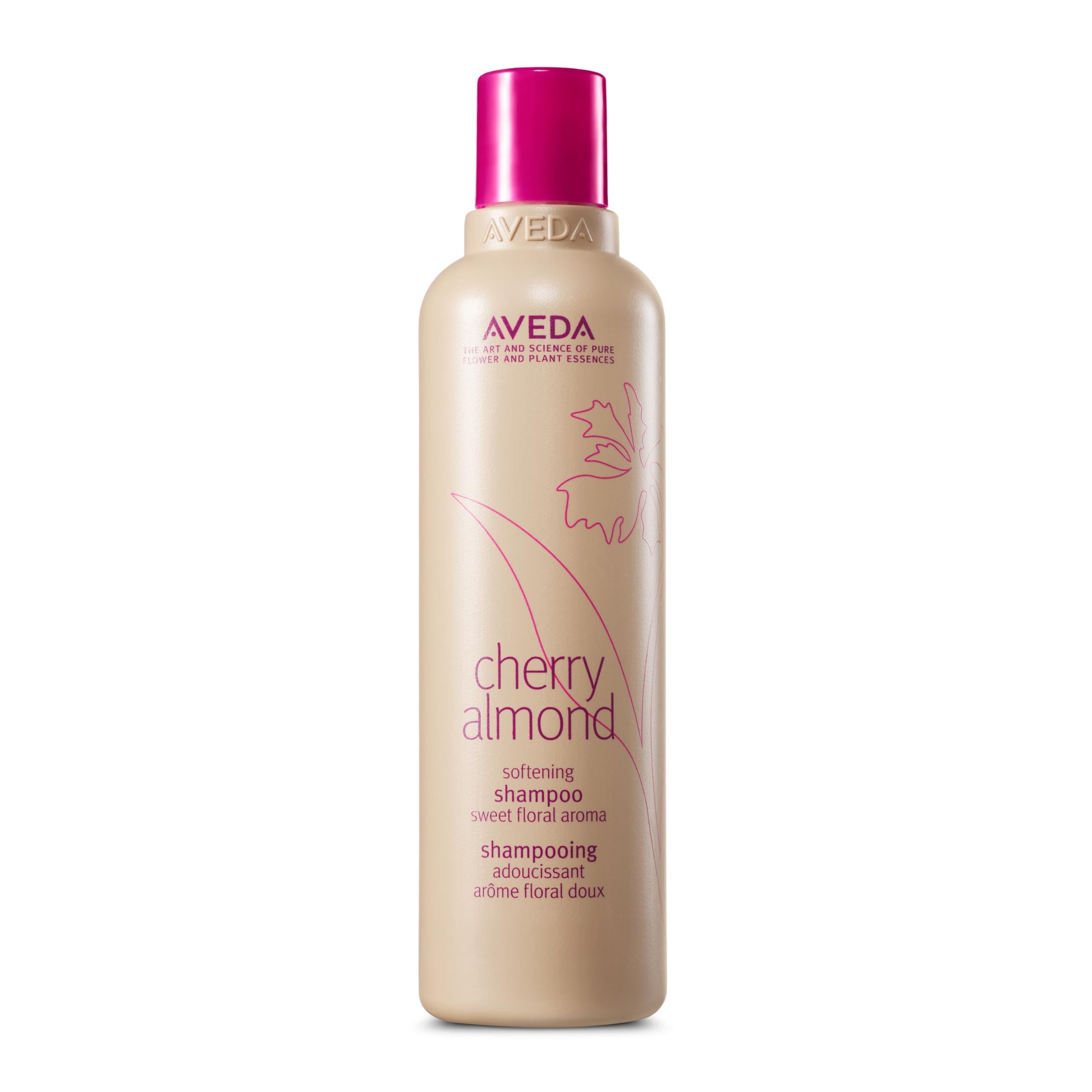 Aveda Cherry Almond Softening Shampoo | Gentle Daily Hair Shampoo | for Normal to Dry Hair | 97% Naturally Derived* | Silicone Free | Iconic Cherry Almond Aroma of Tonka, Orange, Ylang Ylang, 250ml