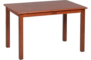 ECR4Kids 24in x 36in Rectangular Hardwood Table with 22in Legs, Kids Furniture, Dark Walnut