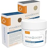 Kenkoderm Psoriasis Total Body Skin Care Bundle: Dead Sea Mud Soap, 4.25 oz, Mineral Salt Soap Bar, 4.25 oz &amp; Moisturizing Cream, 10 oz, Dermatologist Developed, Fragrance &amp; Color Free