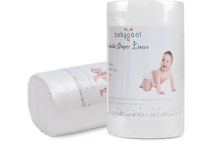 Babygoal Baby Cloth Diaper Liners 2 Pack, Rayon from Bamboo Liners for Cloth Diaper Nappy (200 Sheets) 2BBT01