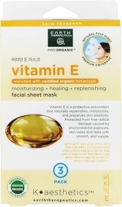 Earth Therapeutics Mask, Sheet, Vitamin E, 3Pk