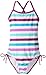 Kanu Surf Big Girls' Sassy One Piece Swimsuit, Purple/Blue, 8