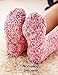 Vero Monte 4 Pairs Womens Crew Slipper Socks - Silicon Non-Slip