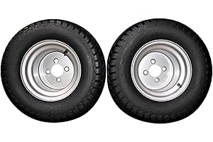 ANTEGO TIRE & WHEEL (Set of 2) 20x12.00-10 with 10x8.5 Hustler Chrome Silver Assembly
