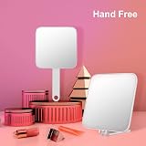 OSDUE Portable Travel Mirror Dual Purpose Handheld Square Mirror with Handle view 3