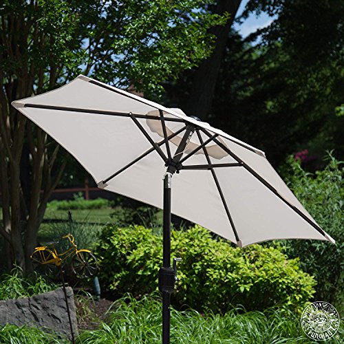 6 Ft Outdoor Patio Umbrella with Aluminum Pole, Easy Open/Close Crank and Push Button Tilt