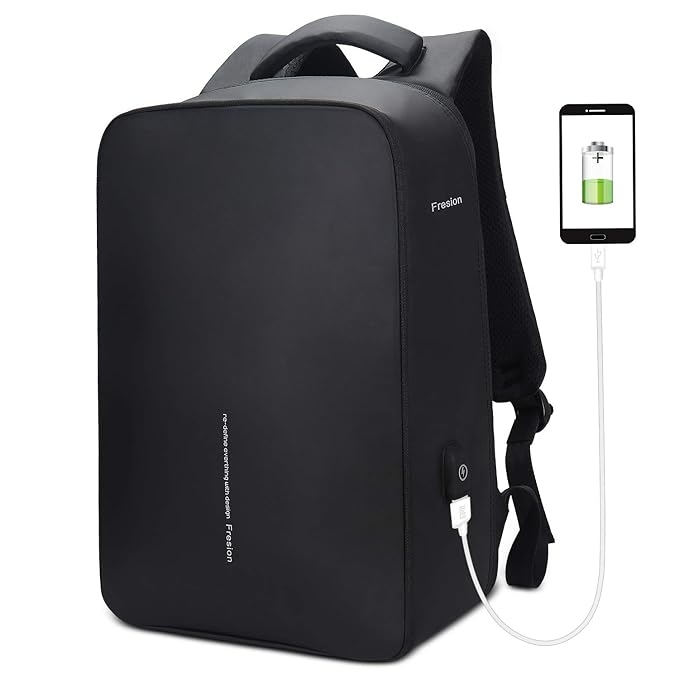 Notebook-Rucksäcke | Fresion Laptop Rucksack für Arbeit Herren Damen Business Notebookrucksack | Nylon Reißverschluss+2.0 USB