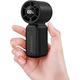 CIVPOWER Portable Mini Fan Handheld: Personal Travel Fan USB Rechargeable - 100 Speed Turbo Cooling Fan - Pocket Size 12H Max Runtime Lanyard, Lash Makeup Drying Fan Gift for Women Men (Black)