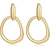 FILMOON Circle Earrings for Women Drop Studs Earring Dangle Hoop Trendy Geometric Statement Jewelry