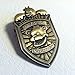 Silver Five Nights at Freddy's FNAF Fazbear Security Badge Pin with Keychain