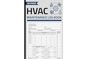 HVAC Maintenance Log Book: HVAC Repair & Service Record with Inspection Checklist | Maintenance Logbook for HVAC Systems | 100 Pages