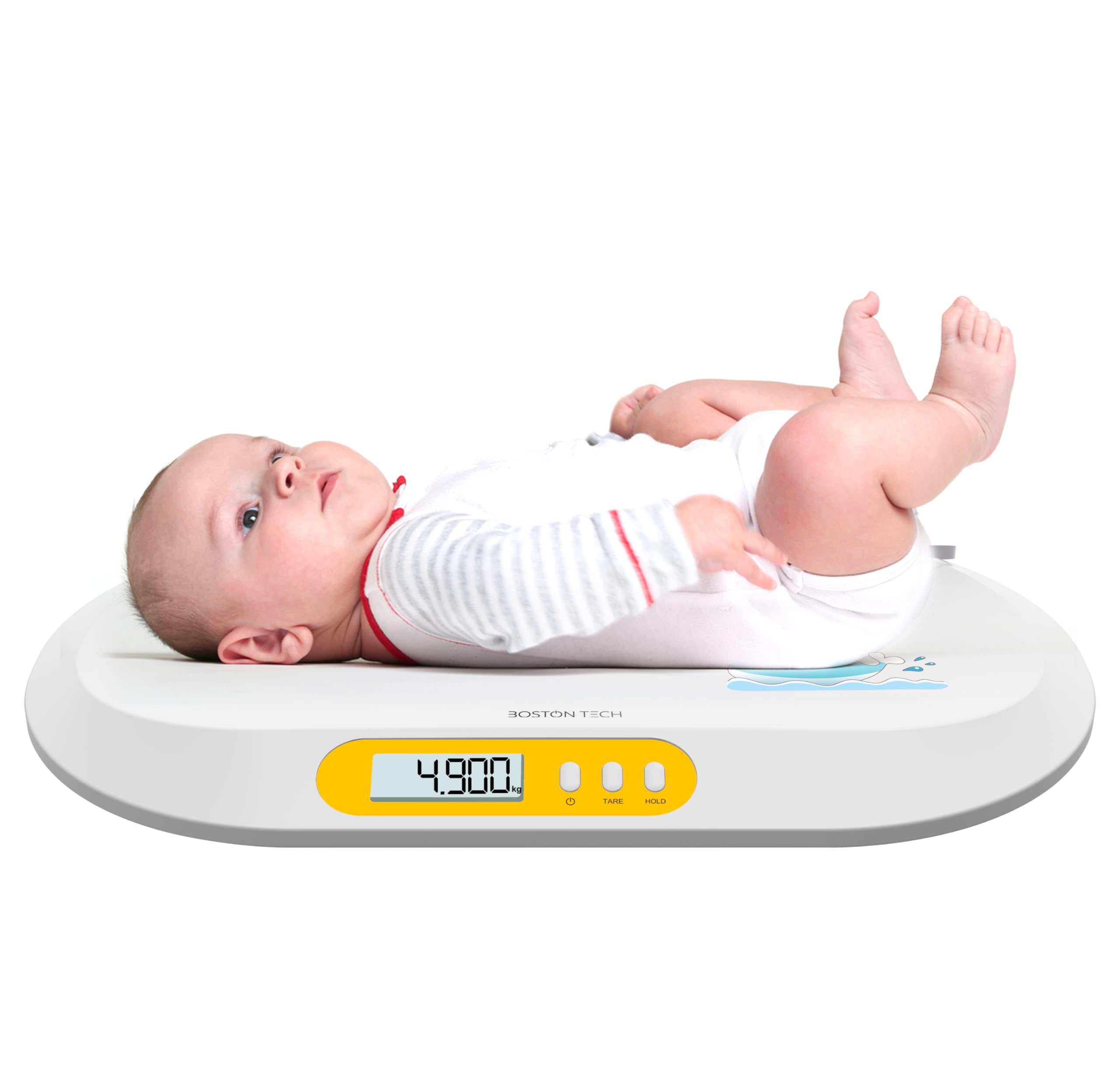 Boston Tech BA-104 - Baby Scale. Babies & Pets Digital Scale with LCD Screen, Tara Mode and Measuring Tape Batteries Included.