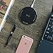 Qi Fast 10W Universal Wireless Charging Pad Aluminum Alloy Anti-Slip Strap Mat for Samsung Galaxy S8/S8+/S7 Edge/S7/Note 8/ iPhone X/ 8/ 8 Plus