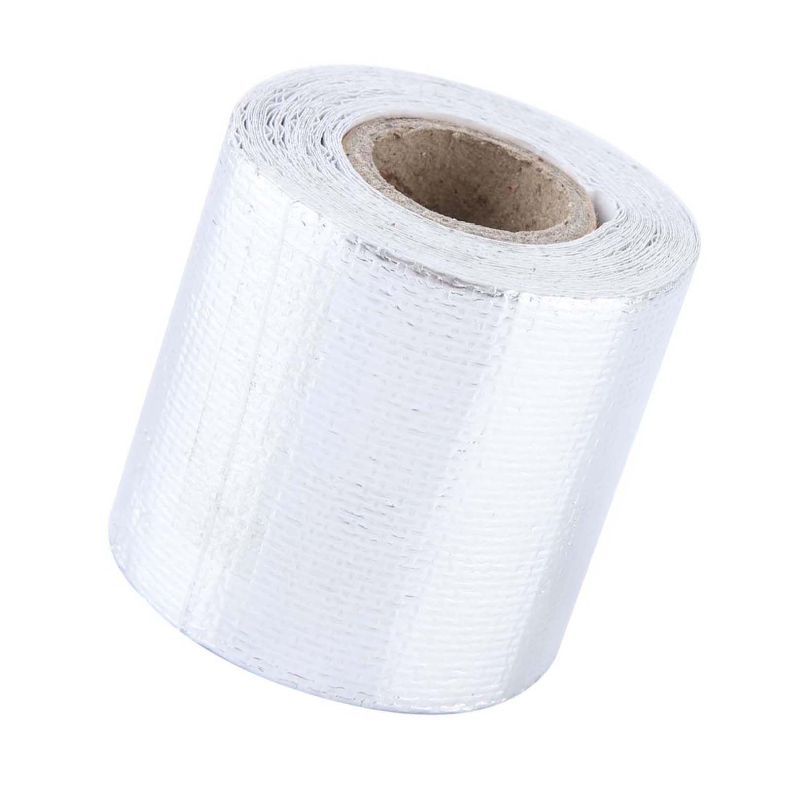 Aluminium Foil Tape Car Heat Shield 5cm x 5m Reflective Adhesive Tape for Exhaust Pipe Insulation Engine Compartment Firewall Sealing Ducts Silver