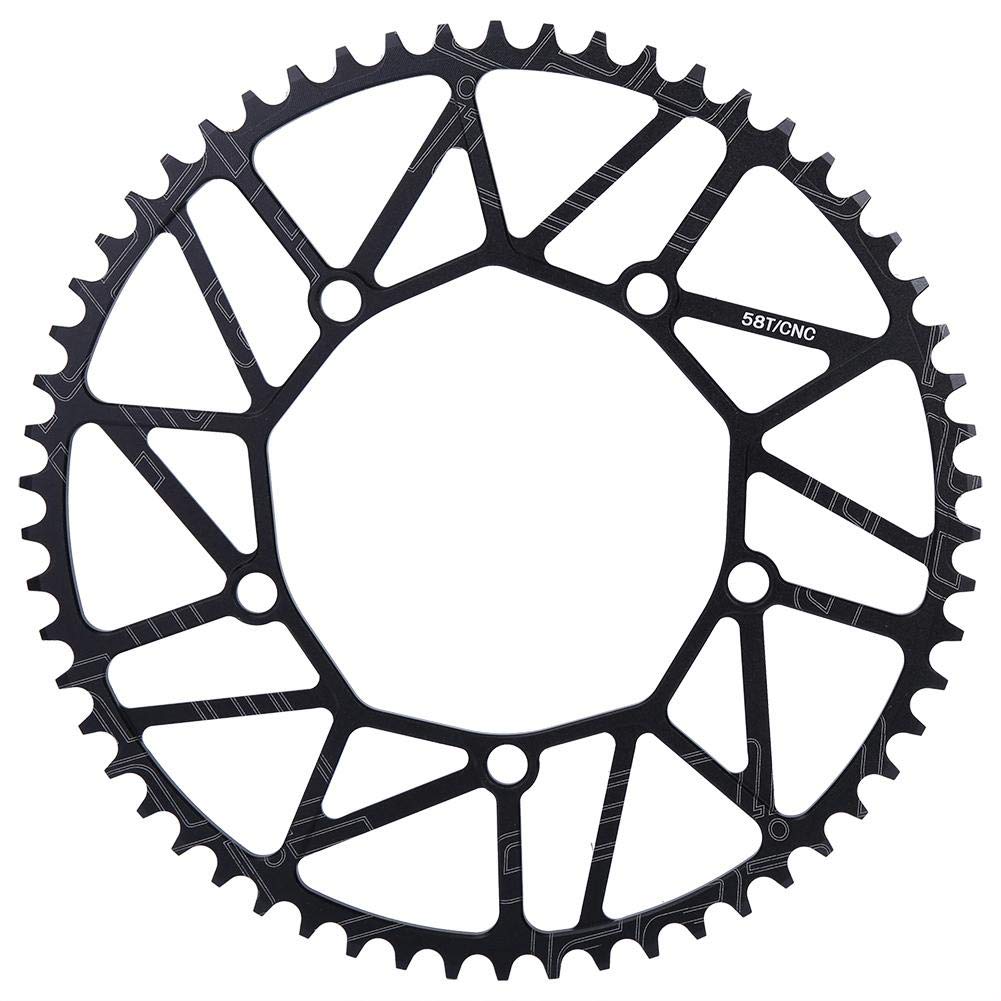 Nikou Outdoor Positive Negative Teeth 130BCD Bike Narrow Wide Chainrings, Perfect for Most Bicycle Road Bike Mountain Bike(58T)