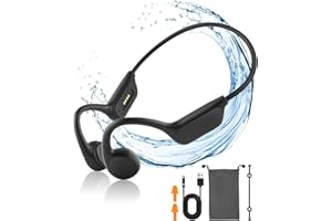 Banoshalo Bone Conduction Headphones - Swimming Headphones, Bluetooth Headphones and MP3 2-in-1, 10 H Battery Life, IPX8 Waterproof, Suitable for Running, Mountaineering and Other Sports