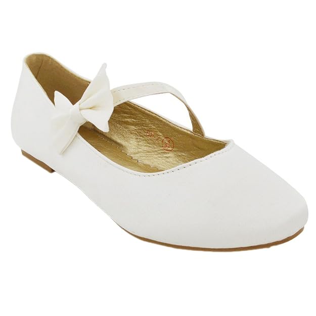 ESSEX GLAM Damen Ballerinas Modische Pumps Flats Mit Schleife Party Schuhe
