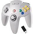 KIWITATA Wireless N64 Switch USB Controller, 2.4ghz Rechargeable N64 Remote Wireless Joystick Game Controller for Switch/Swit