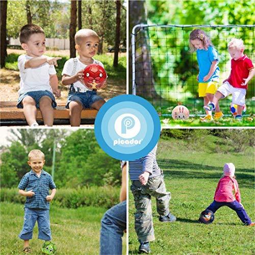 PP PICADOR Toddler Soft Soccer Ball Cute Cartoon Kids Ball Toy Gift with Pump for Children, Girls, Boys, Student, Kindergarten (Yellow Flamingo, Size 3)