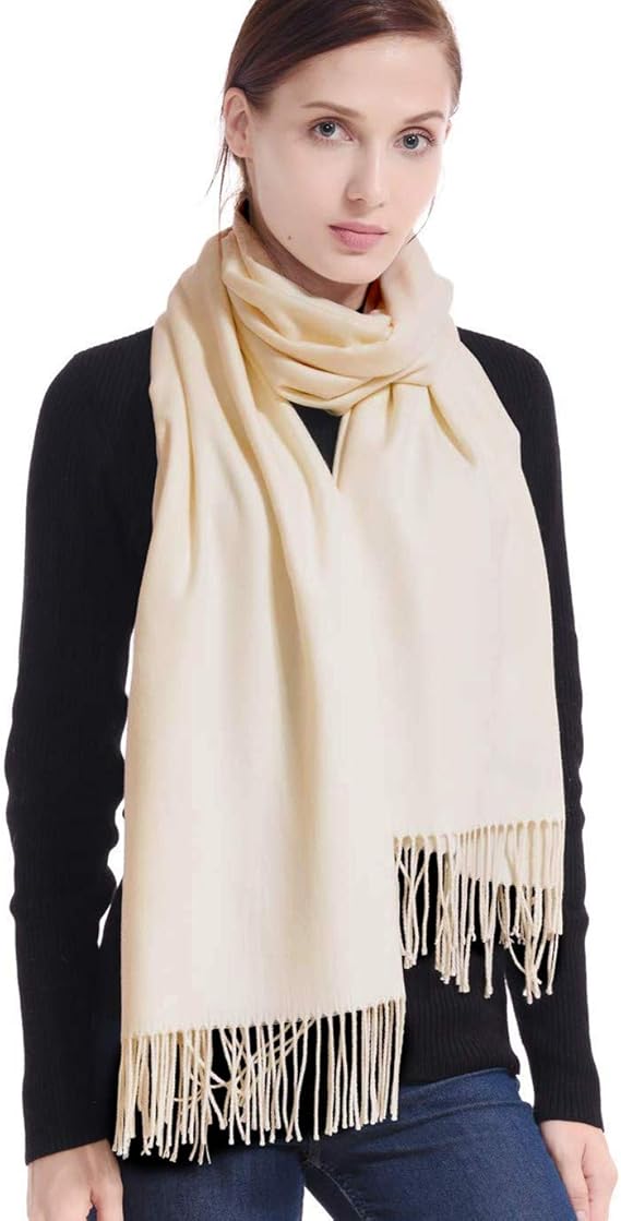 Lekuni Echarpe Femme Blanc Taille Unique Amazon Fr Vetements Et Accessoires