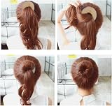 Thboxes Blonde Nylon Hair Doughnut Bun Maker Set 6 Sizes w 20 U Pins for Women view 5