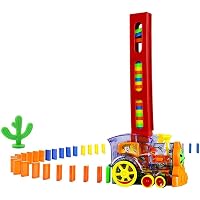 Jouet de Train Domino, 120 Pièces de Blocs Domino Ensemble de Jouets de Train Electrique Domino, Train de Domino Automatique Créatif, Automatique Train de Pose Domino avec lumières et Musique Jouet de Train Domino, 120 Pièces de Blocs Domino Ensemble de Jouets de Train Electrique Domino, Train de Domino Automatique Créatif, Automatique Train de Pose Domino avec lumières et Musique