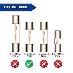 500mA (0.5A Amp) GMA Glass Fuses, 5x20mm