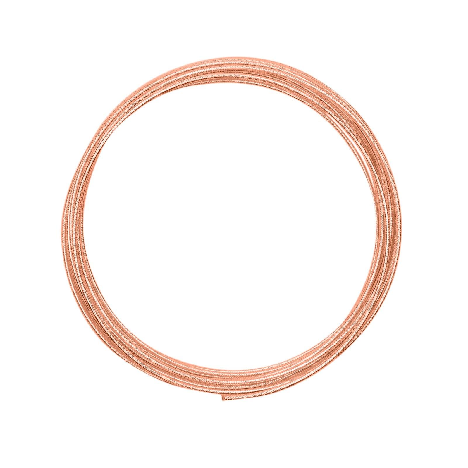 Vaessen Creative Aluminium Craft Wire Round 16.4 ft (5 m) x 0.08" (2 mm) Orange Copper - Flexible Metallic Wire for Crafting, Flower Arranging, Jewellery Making and Modelling