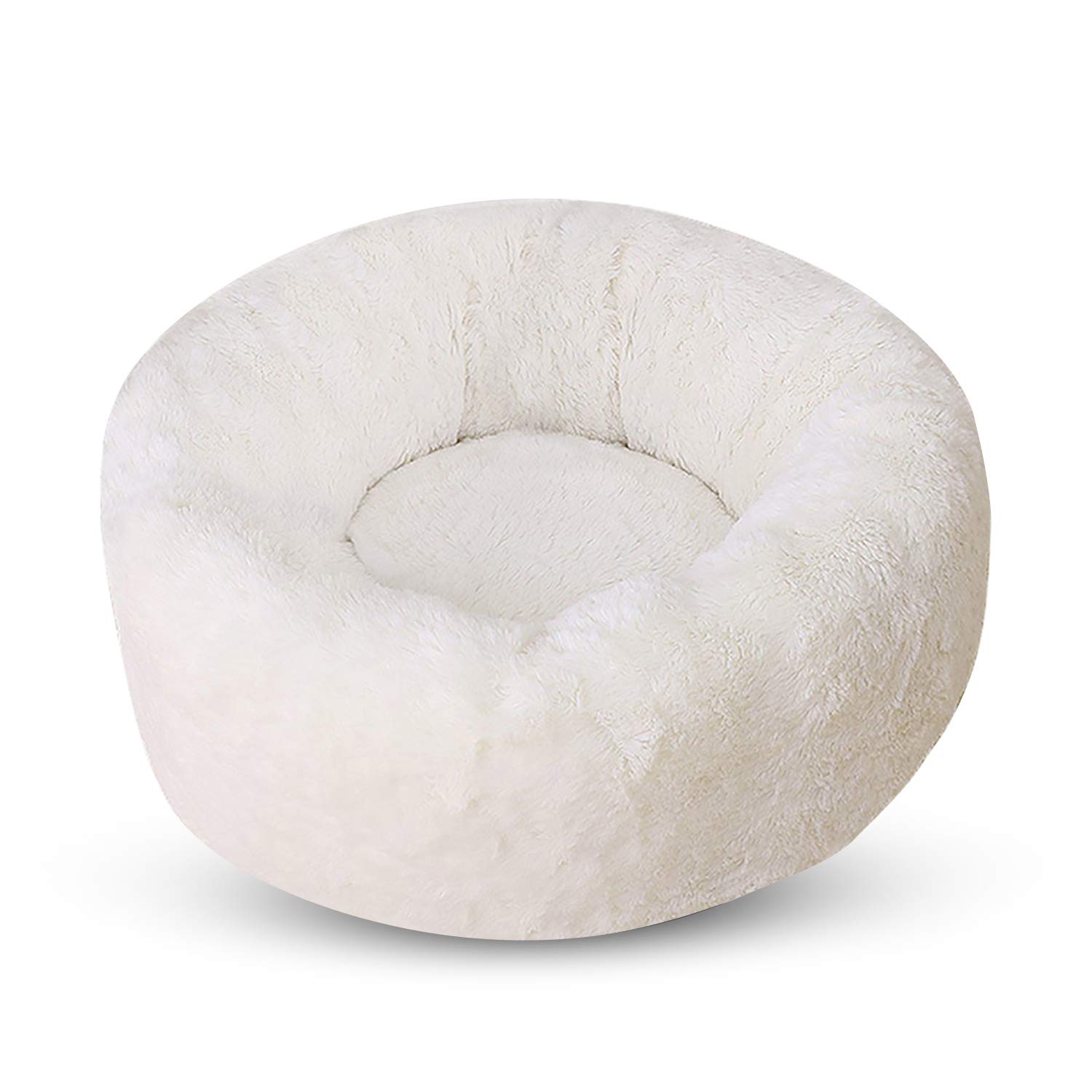 PETCUTE Dog Bed Cat Bed for Indoor Cats Small Medium Washable Cat Nest Bed Fluffy Warm Puppy Bed Donut for Winter