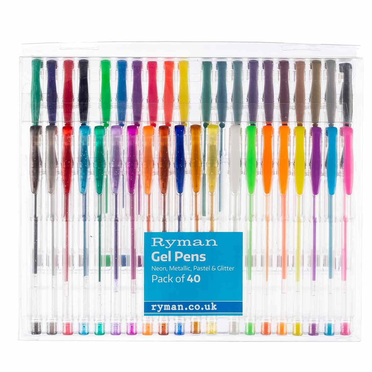 Ryman Gel Pen Variety Set Pack of 40 - Color: None