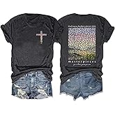 Christian Bible Verse Graphic T Shirts Women Jesus Religious Faith Shirts Crewneck 2 Sided Inspirational Tee Tops