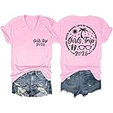 Girls Trip Shirts for Women 2026 Vacation T Shirt Funny Travel Shirts Casual Summer Camping Tops Girls Trip Tee Shirt