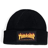 Thrasher Flame Patch Beanie Black