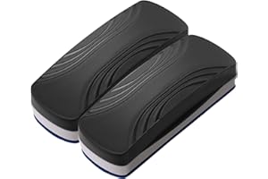 Ddaowanx Whiteboard Eraser, Magnetic Dry Erase Eraser, Glass Board Eraser,School and Office Supplies, Pack of 2 (Black)