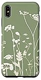 iPhone XS Max Wildflowers Boho Sage Green Minimal