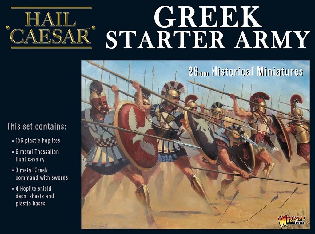 Warlord Games Greek Starter Army - 28mm Scale Plastic Miniatures for Hail Caesar Highly Detailed Ancient Miniatures for Table-top Wargaming
