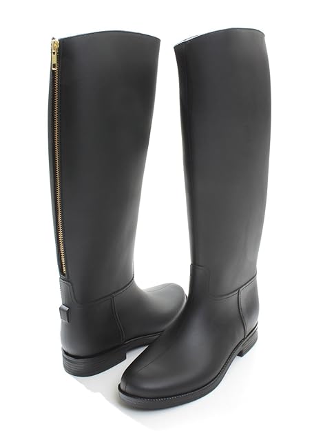 Amazon ノーブランド品 Surzo バックジップ レインブーツ