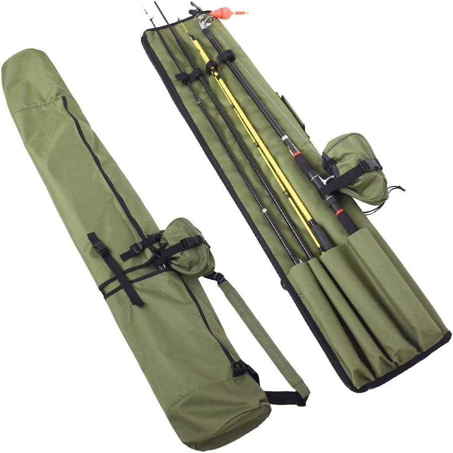 Winkeyes Fishing Tackle Bag Holder Fishing Bag Fishing Waterproof Fishing Rod Carrier Bag, Fishing Gear Organizer Fishing Pole Travel Case Tackle Box Storage Multifunctional Stand Bags Large Capacity
