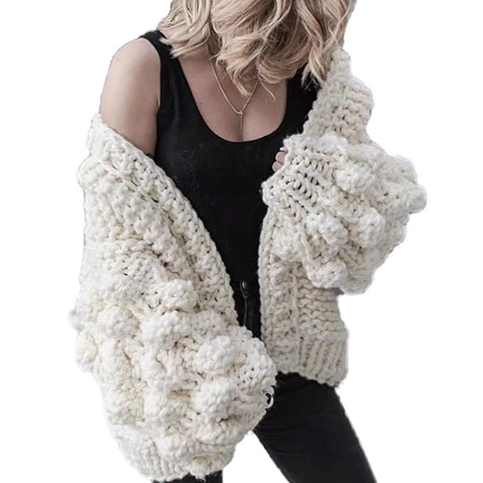 pom pom cardigan womens
