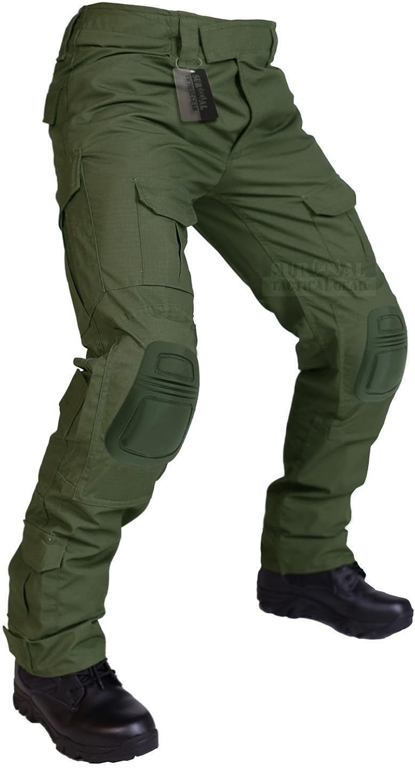 ZAPT Tactical Pants with Knee Pads Airsoft Camping Hiking Hunting BDU