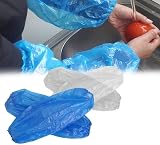 HOT BARGAINS 100 x Disposable Arm Sleeves Covers Blue Plastic Over sleeves view 2