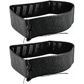 2 Black Lace-On Cover Grip Steering Wheel Stretch Vehicle Auto Classic Accessory, Variable