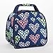 Fit & Fresh Kids' Gabby Insulated Lunch Bag with Exterior Pocket and Full Zip Closure, Versatile School Lunch Box for Girls, Heart Flowers