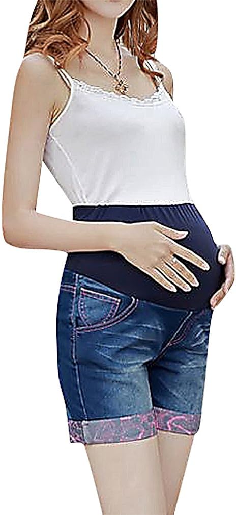 elastic waist maternity shorts